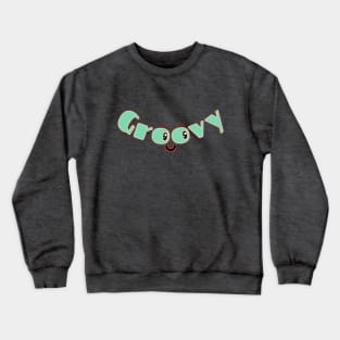 Groovy retro graphic with smiley face Crewneck Sweatshirt